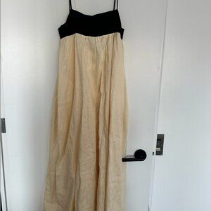 New DISSH Elena Buttermilk Linen Maxi Dress, Size 4
